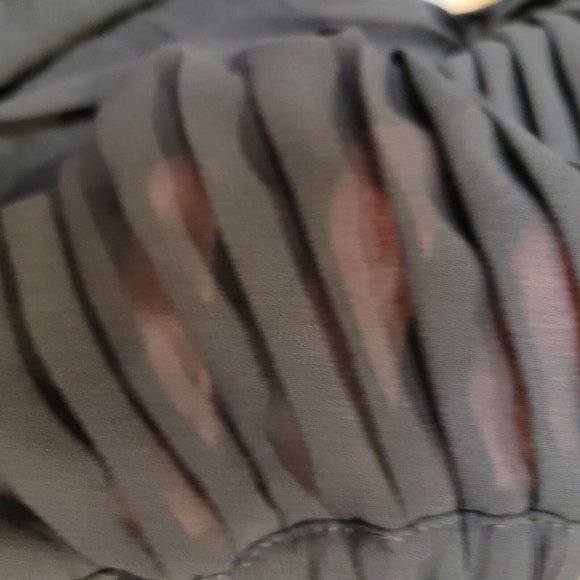 Victoria's Secret Size 12 Black Skirt Sheer Pleated Maxi Long Elastic Waist - Picture 3 of 6